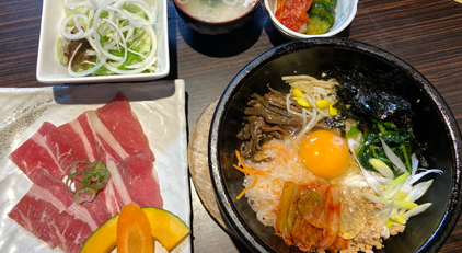 黒毛和牛カルビ＆石焼ビビンバランチ